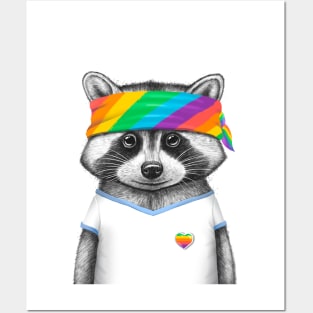 Pride raccoon Posters and Art